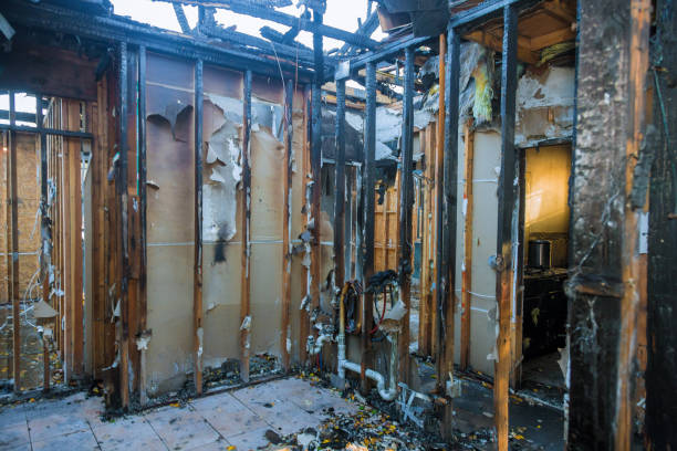 Professional Fire Damage Restoration technician working in Somerville, NJ